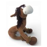 Plush Brown Horse With Yarn Mane