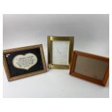 3 Picture Frames Assorted Materials