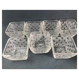 7 Pressed Glass Bowls With Star Design