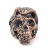 Painted Concrete Copper-Toned Skull 8ï¿½