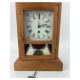 Arts & Crafts Style Wooden Clock With Key