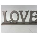 Gray/silver LOVE Decorative Wood Sign