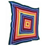 Handmade Multicolor Crochet Blanket 60 x 60
