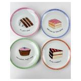 4 Nancy Green Dessert Plates