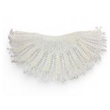 Handmade Crochet Lace Throw With Fringe