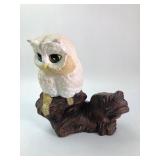 Owl Figurine On Wood-Like Base