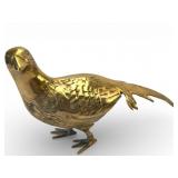 Vtg Brass Pheasant With Verdigris Patina