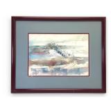 Signed William A Lewis Watercolor Landscape