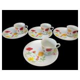 Vtg Seymour Mann Flower Garden Snack Sets