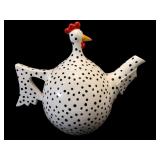 Vtg Department 56 McNuttï¿½s Polka Dot Chicken Tea P