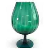 MCM Empoli Italian Art Glass Teal Snifter