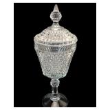 Indiana Glass Crystal Compote With Lid