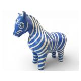 Vtg Pablo Zabal Blue Zebra Figurine Handmade