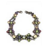 Sterling & Multi-Color Gemstone Bracelet