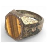 Mexican Sterling Silver & Tigerï¿½s Eye Ring