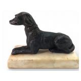 Cast Iron Dog On Marble Slab