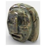Inuit Carved Soapstone Face Signed
