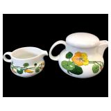 Vtg Thomas Rosenthal Nasturtium Tea Pot & Creamer