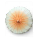 Vtg 16 Spoke Umbrella 33.5 Long W/ Orange Handle