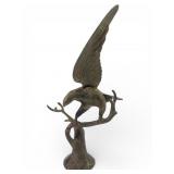 Brass Eagle On Tree 14 Tall