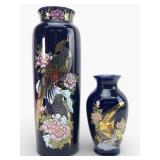 Japanese Kutani Vases W/ Bird Motifs