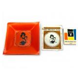 Playboy Club Dish, Matchbook & Towelette
