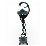 Vtg Cast Iron Smoking Stand Ashtray