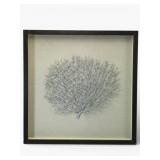 Silver Acrylic Sea Fan In Shadow Box