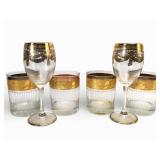 Vtg Culver Tyrol Glasses With 22K Gold Rims