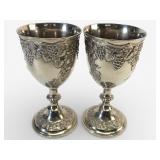 Metal Grapevine Chalices 6 Inches Tall
