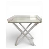 Clear Acrylic Mirrored Folding Tray
