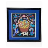 Signed Chinese Peasant Folk Gouache Painting