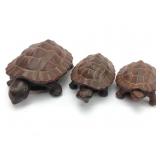 Folk Art Pottery Articulated Nodder Turtles