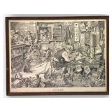 1930 C.D. Poage At The Old Depot Etching