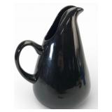 Vtg Russel Wright Oneida Black Ceramic Pitcher