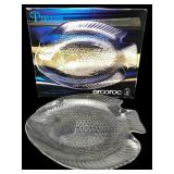 Vtg French Arcoroc Poisson Large Fish Platter