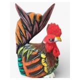 Wood Hand Painted Rooster 12 3/4 Tall