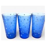 Rare Hazel-Atlas Star Ritz Cobalt Tumblers