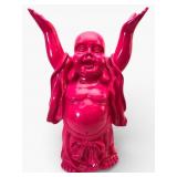 Hot Pink Resin Standing Buddha 15.75 Inches