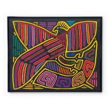 Vtg Kuna Mola Hand Sewn Textile Folk Art