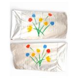 (2) Vtg Marimekko Seven Flowers Pillow Cases