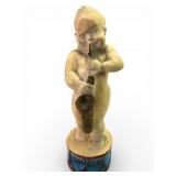 Chalkware Jazz Band Child Figurine 8.5 Inches