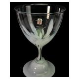 Rare Holmegaard Danish Glass Snowdrop Vase
