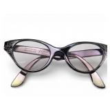 Vtg Aluminum Cat Eye Glasses By Flair