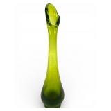 MCM Avocado Swung Glass Vase 9.5 Tall