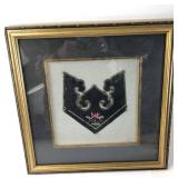 Framed Chinese Textile Applique Fragment