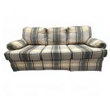 Plaid Fabric Sofa 80x36x36 Inches