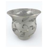 Frosted Glass Candle Holder 5 X 5 1/2