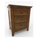 Wooden 3-Drawer Nightstand