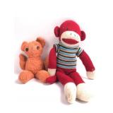 Dan Dee Sock Monkey & Orange Bear Plush